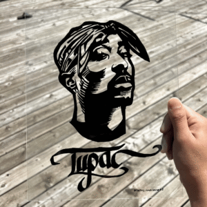 Tupac Glass Painting